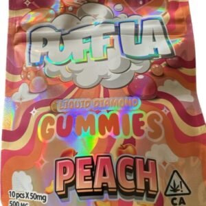 Puff la peach liquid diamond gummies